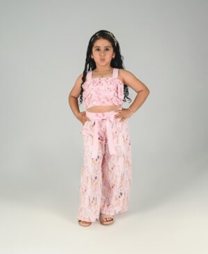 Conjunto Jirafas y Top Rosa