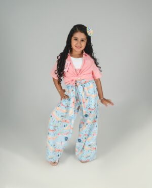 Conjunto Pantalon Mariposas Azul