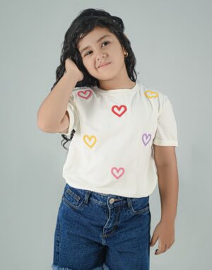 Alternative view of Camiseta Corazones de Colores